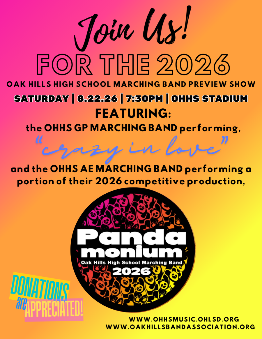 OHHS Marching Band Preview Show THIS Saturday!
